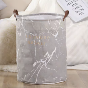 Collapsible Laundry Basket Marble (Pietra Grey)